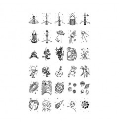 RECHARGES TABLETTE KIDYDRAW-MINI DINOSAURES & GALAXIE
