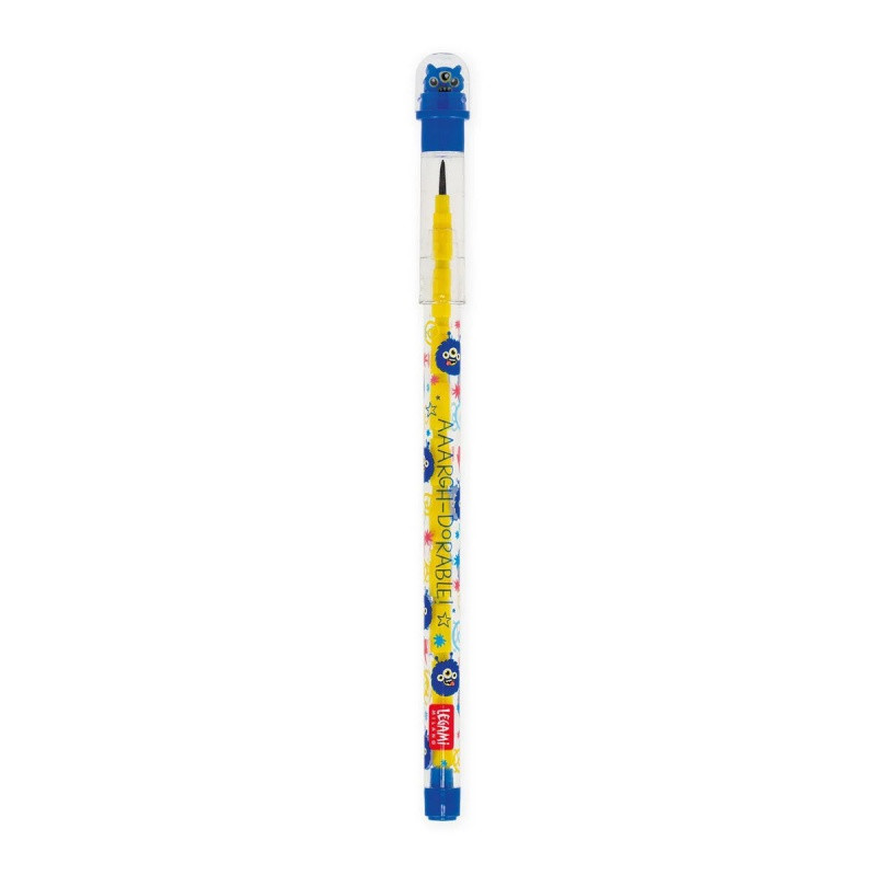 CRAYON EMPILABLE AVEC GOMME MONSTRE