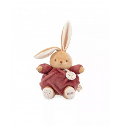 LAPIN MUSICAL PLUME BORDEAUX
