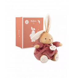 LAPIN MUSICAL PLUME BORDEAUX