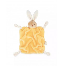 DOUDOU LAPIN PLUME JAUNE
