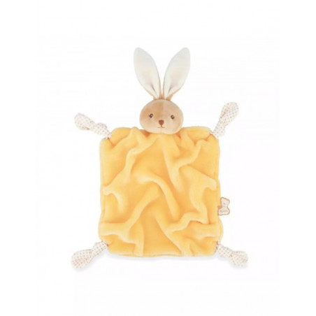 DOUDOU LAPIN PLUME JAUNE