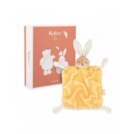 DOUDOU LAPIN PLUME JAUNE