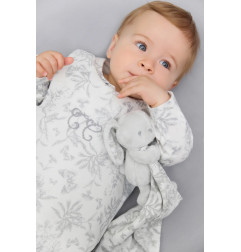 DOUDOU LAPIN TOILE DE JOUY GRIS