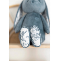 LAPIN TOILE DE JOUY BLEU