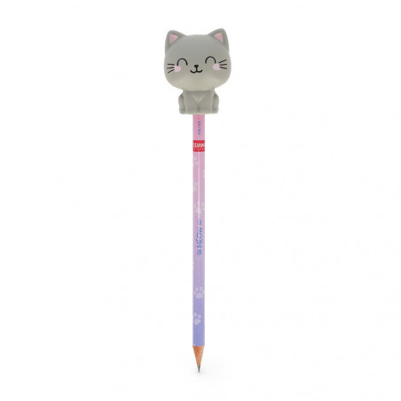 CRAYON AVEC ANTI-STRESS CHAT