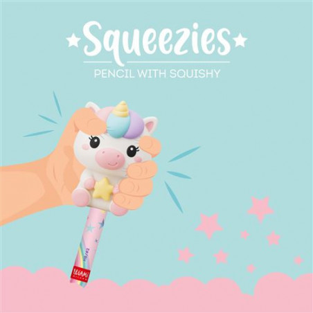 CRAYON AVEC ANTI-STRESS LICORNE