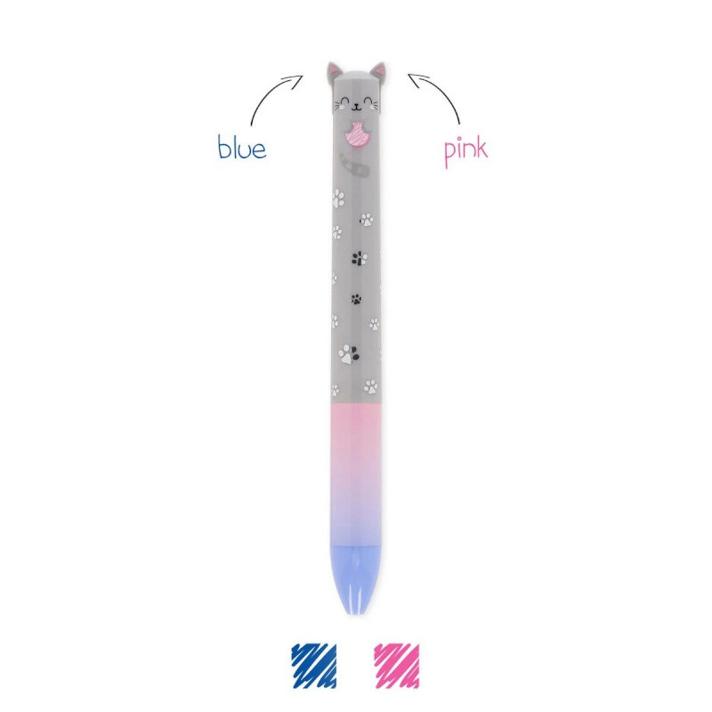 STYLO A BILLE 2 COULEURS CHAT