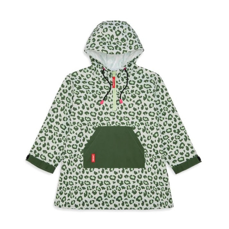 PONCHO GREEN LEOPARD PONCHO GREEN LEOPARD