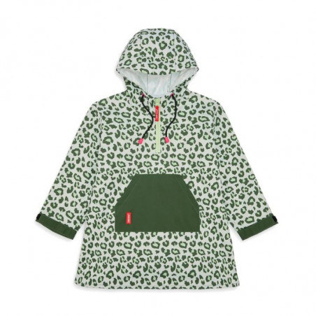 PONCHO GREEN LEOPARD