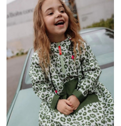 PONCHO GREEN LEOPARD