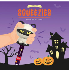 CRAYON AVEC ANTI-STRESS CHAT HALLOWEEN