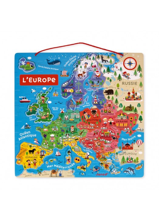 CARTE D EUROPE MAGNETIQUE -  - Pau d'Ours Cadeaux de naissances